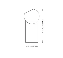 Lampe à poser, Topan VP14, greige, Ø21cm, H46,5cm - Andtradition