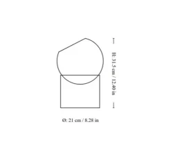 Lampe*Andtradition Lampe à poser, Topan VP13, , Ø21cm, H31,5cm - plaqué chrome