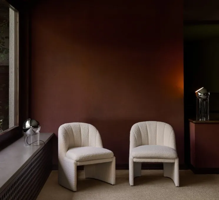 Lampe à poser, Topan VP14, plaqué chrome, Ø21cm, H46,5cm - Andtradition