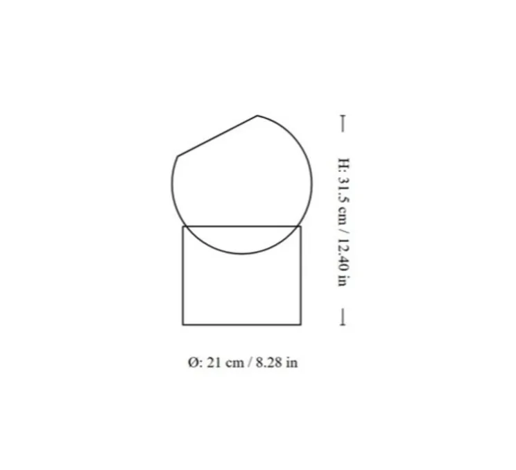 Lampe à poser, Topan VP13, rouge vermillion, Ø21cm, H31,5cm - Andtradition