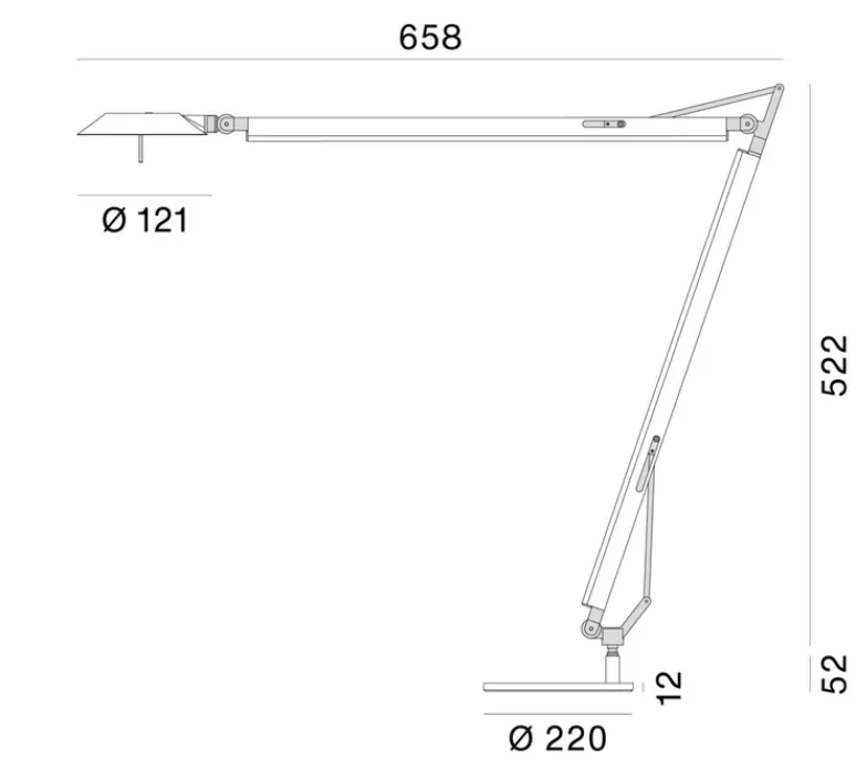 Lampe*Stilnovo Lampe à poser, Torino, , LED, dim, 2700K, 947 lm, L79,4cm, H88,9cm - blanc