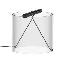 Lampe*Flos Lampe à poser, To-Tie 1 , , LED, dim, 2700K, 350 lm, Ø21cm, H19cm - noir mat