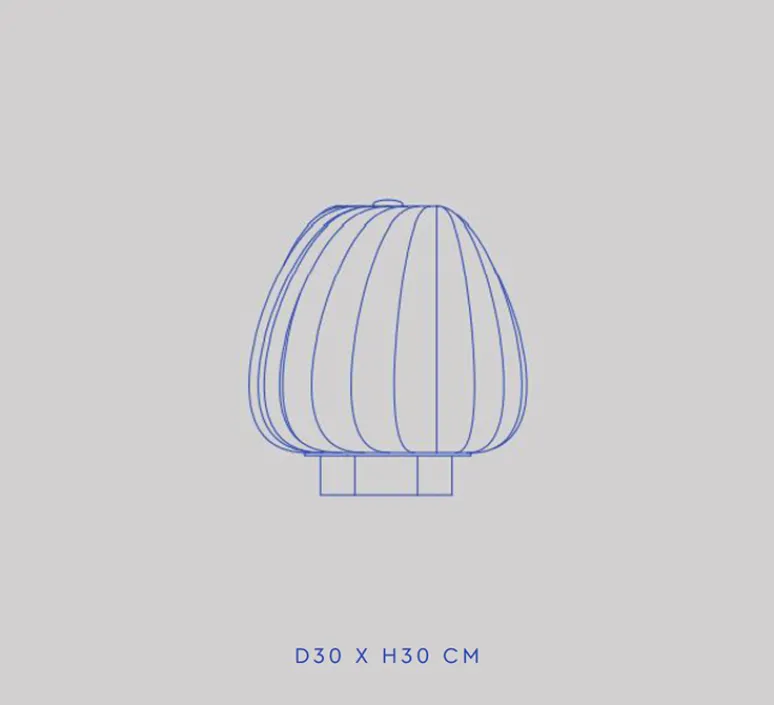 Lampe*Tom Rossau Lampe à poser, TR12, , Ø30cm, H30cm - bouleau