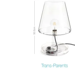 Lampe*Fatboy Lampe à poser, Trans-Parents, , LED, Ø32,7cm, H50,5cm - transparent