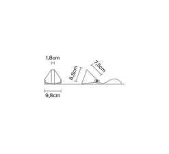 Lampe à poser, Tripla F41, bronze, LED, L9,8cm, H7,5cm - Fabbian