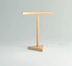 Lampe à poser, Tube with triangle, sable, LED, 2700K, lm, L40cm, H25cm - Atelier Areti