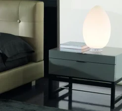 Lampe à poser, Uovo Media, blanc, Ø27cm, H44cm - Fontana Arte