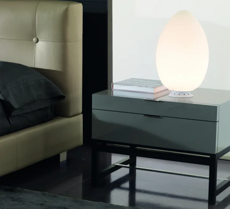 Lampe à poser, Uovo Media, blanc, Ø27cm, H44cm - Fontana Arte