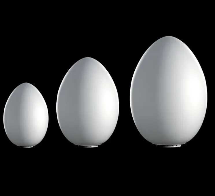 Lampe à poser, Uovo Media, blanc, Ø27cm, H44cm - Fontana Arte