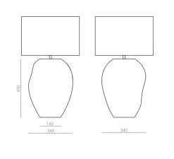 Lampe*Aromas del Campo Lampe à poser, Ural, , L34,5cm, H45cm - beige