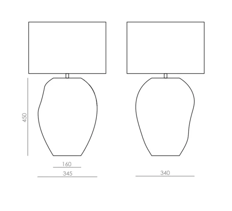 Lampe*Aromas del Campo Lampe à poser, Ural, , L34,5cm, H45cm - beige