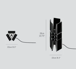 Lampe*A-N-D Lampe à poser, Vector, , LED, dim, 2700K, L22cm, H58cm - noir