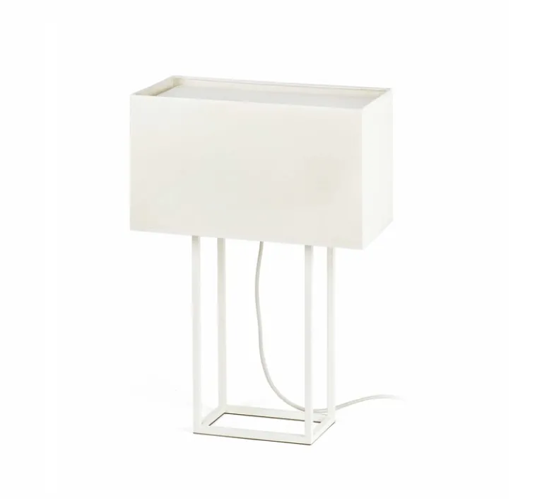 Lampe*Faro Lampe à poser, Vesper, , L40cm, H60cm - blanc, beige