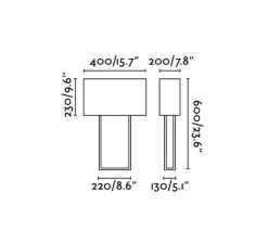 Lampe à poser, Vesper, marron, beige, L40cm, H60cm - Faro