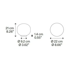 Lampe*Lodes Lampe à poser, Volum 22, , dimmable, Ø22cm, H21cm - blanc brillant