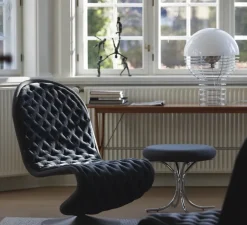 Lampe à poser, Wire, blanc, chrome, Ø40cm, H54cm - Verpan