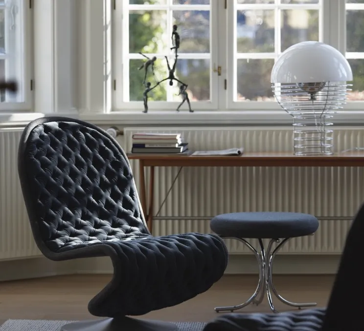 Lampe à poser, Wire, blanc, chrome, Ø40cm, H54cm - Verpan