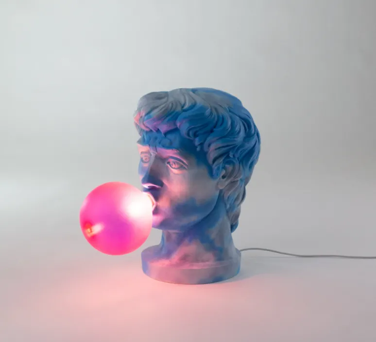 Lampe*Seletti Lampe à poser, Wonder Cloud, , L21cm, H40,5cm - bleu et rose