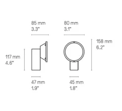 Lampe*CVL Lampe à poser, Wonder, , LED, dim, 2700k, 1100 lm, L11,2cm, H23cm - graphite poli et orange mangue