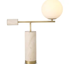 Lampe à poser, Xperience, Laiton, travertin, L51cm, H62,5cm - Eichholtz