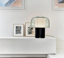 Lampe*DCW éditions Paris Lampe à poser, Yasuke, , LED, dim, 2700-3400K, 1300 lm, L39,5cm, H44,3cm - noir et vert