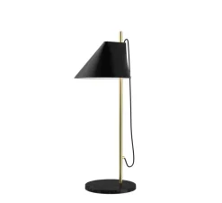 Lampe*Louis Poulsen Lampe à poser, Yuh, , LED, dim, 2700K, 446 lm, Ø20cm, H61cm - noir, laiton, base marbre noir