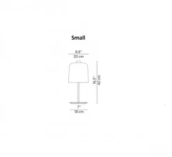 Lampe à poser, Zile, gris mat, Ø20cm, H42cm - Luceplan