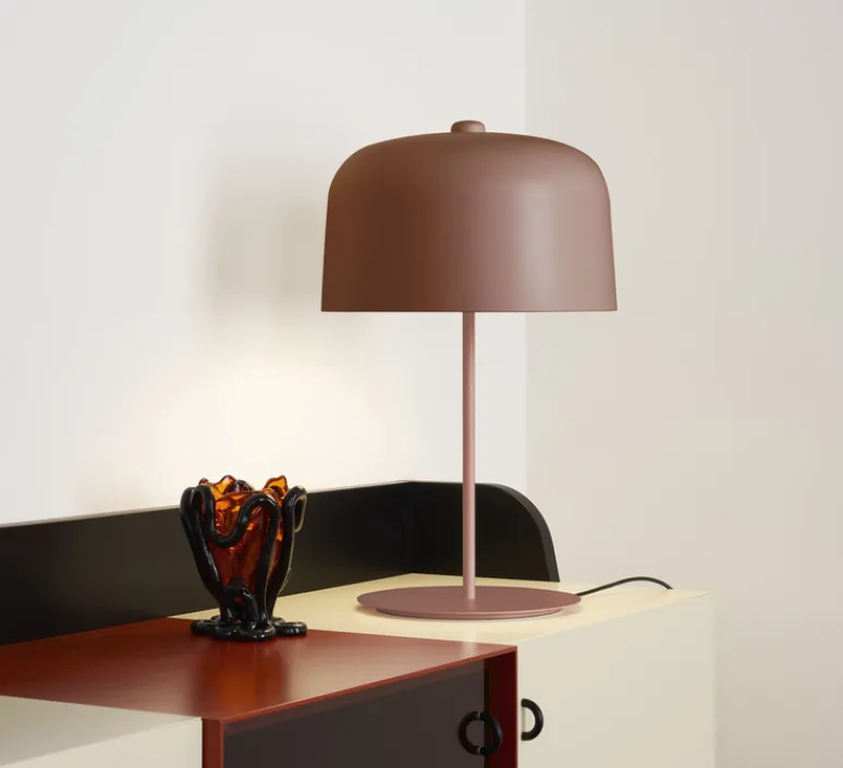 Lampe*Luceplan Lampe à poser, Zile, , Ø40cm, H66cm - rouge brique