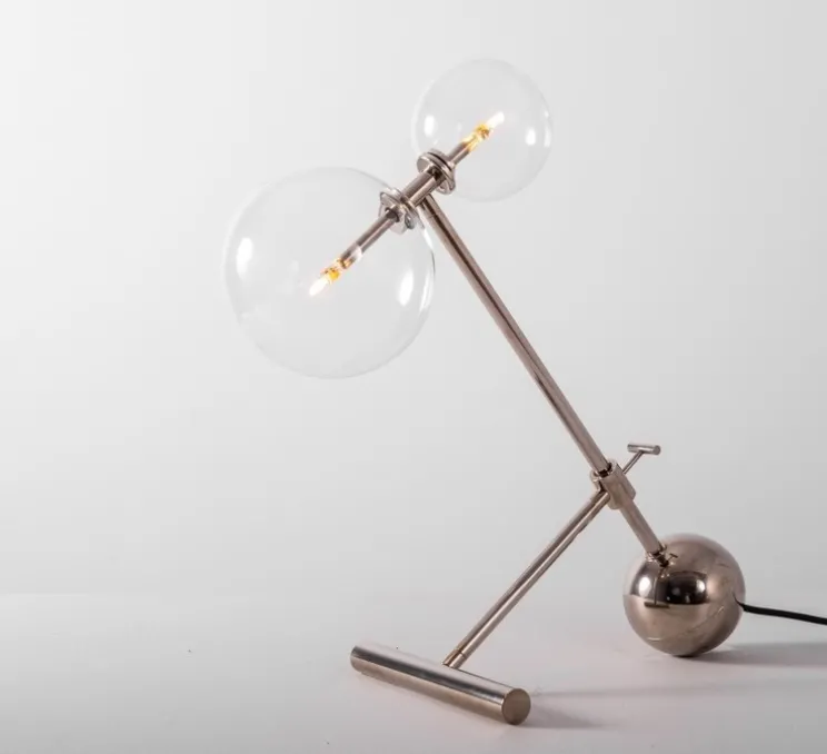Lampe à poser, Zosia, Nickel poli, L40cm, H44cm - Schwung