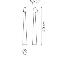 Lampe*Vibia Lampe, baladeuse, Africa 5585, , LED, dim, 2700K, 520 lm, L5cm, H40cm - beige M1