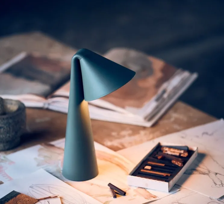 Lampe, Baladeuse, Ami, vert sauge, IP44, LED, dim, 2700K, 30-75-150 lm, Ø9cm, H31,6cm - Frandsen