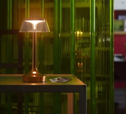 Lampe*Flos Lampe, Baladeuse, Bon Jour unplugged, , LED, dim, 2200-2700-3000K, 150 lm, Ø13,1cm, H27cm - cuivre