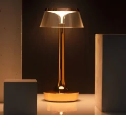 Lampe*Flos Lampe, Baladeuse, Bon Jour unplugged, , LED, dim, 2200-2700-3000K, 150 lm, Ø13,1cm, H27cm - cuivre