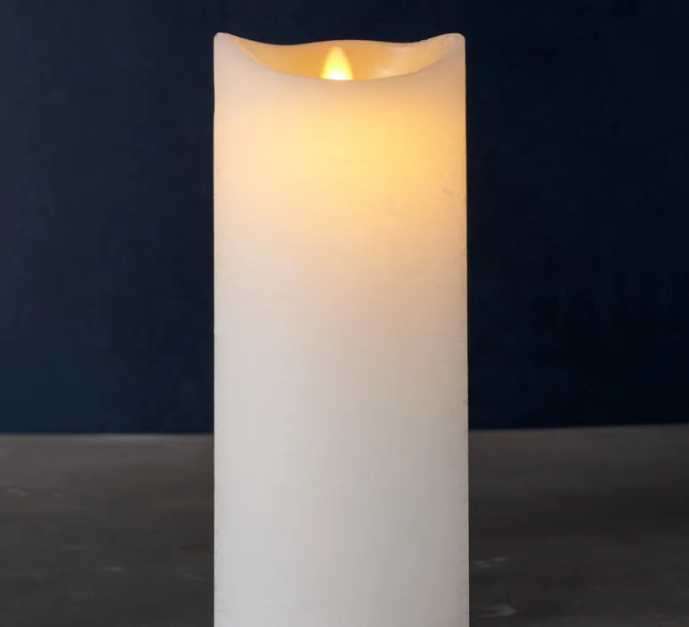 Lampe*Sirius Lampe, Baladeuse, Bougie Sara exclusive, , Ø10cm, H25cm - blanc