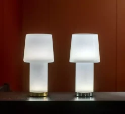 Lampe*Fontana Arte Lampe, Baladeuse, Cameo, , IP54, LED, dim, 2700K, 220 lm, L12,3cm, H24,9cm - blanc, or