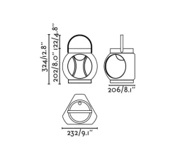 Lampe, Baladeuse, Candela, terracotta, IP66, LED, dim, 3000K, 172 lm, L23,2cm, H32,4cm - Faro