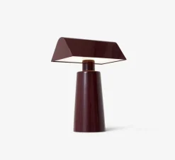 Lampe, baladeuse, Caret, Rouge burgundy foncé, LED, dim, 2700K, 100 lm, L15cm, H22cm - Andtradition