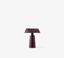 Lampe, baladeuse, Caret, Rouge burgundy foncé, LED, dim, 2700K, 100 lm, L15cm, H22cm - Andtradition