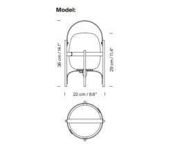 Lampe, Baladeuse, Cestita Alubat, vert anglais, IP65, LED, dim, 2700K, 313 lm, Ø22cm, H36cm - Santa & Cole