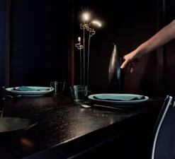 Lampe, baladeuse, Cordeless, BOUCLE, noir et laiton, L8cm, H47cm - DCW éditions Paris