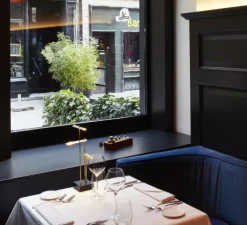 Lampe*DCW éditions Paris Lampe, baladeuse, Cordeless, KNOKKE, LED, 2700k, , L8cm, H35cm - noir et laiton