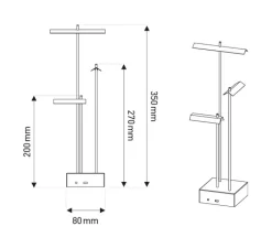 Lampe*DCW éditions Paris Lampe, baladeuse, Cordeless, KNOKKE, LED, 2700k, , L8cm, H35cm - noir et laiton