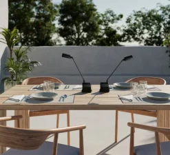 Lampe*Lumina Lampe, Baladeuse, Daphinette Portatile, , IP44, LED, 2700K, 187 lm, L9,5cm, H33cm - Noir soft touch