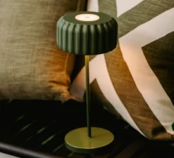 Lampe*Atelier Pierre Lampe, Baladeuse, Dentelles Bistro, , LED, dim, 3000K-6000K, 200lm, Ø12cm, H28cm - olive