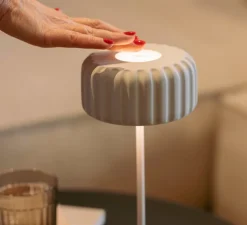 Lampe, Baladeuse, Dentelles Bistro, soie, LED, dim, 3000K-6000K, 200lm, Ø12cm, H28cm - Atelier Pierre