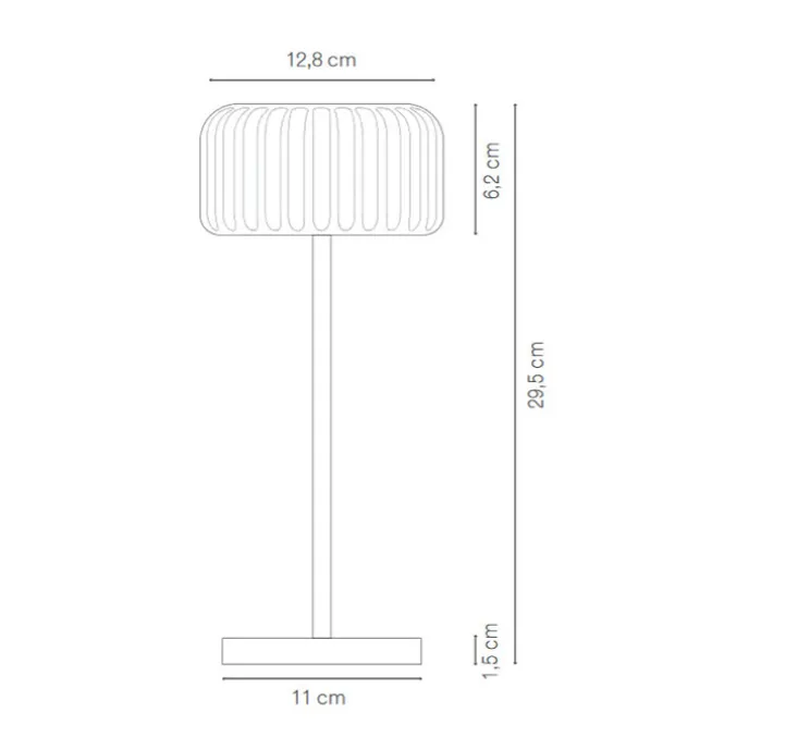 Lampe, Baladeuse, Dentelles Bistro, soie, LED, dim, 3000K-6000K, 200lm, Ø12cm, H28cm - Atelier Pierre
