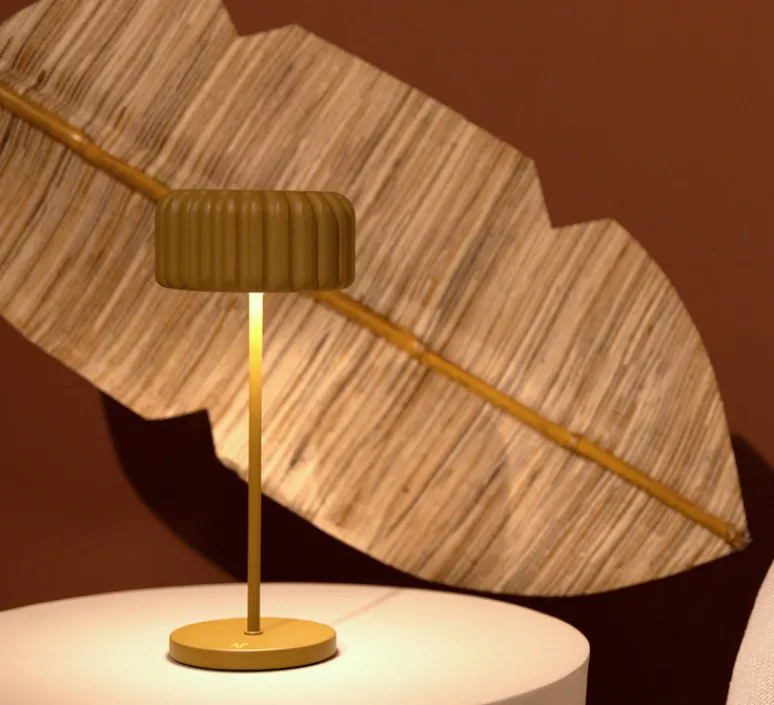 Lampe*Atelier Pierre Lampe, Baladeuse, Dentelles Bistro, , LED, dim, 3000K-6000K, 200lm, Ø12cm, H28cm - argile