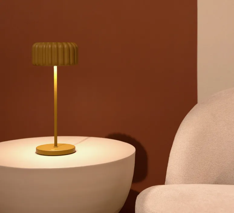 Lampe*Atelier Pierre Lampe, Baladeuse, Dentelles Bistro, , LED, dim, 3000K-6000K, 200lm, Ø12cm, H28cm - argile