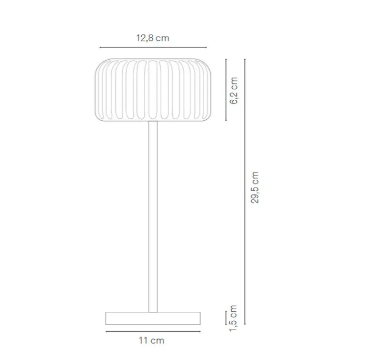 Lampe*Atelier Pierre Lampe, Baladeuse, Dentelles Bistro, , LED, dim, 3000K-6000K, 200lm, Ø12cm, H28cm - argile