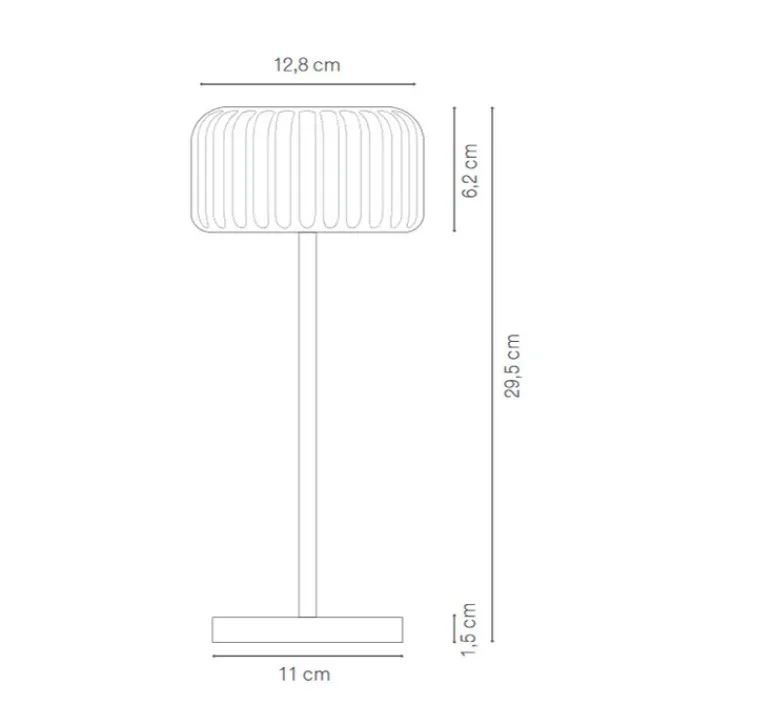 Lampe*Atelier Pierre Lampe, Baladeuse, Dentelles Bistro, , LED, dim, 3000K-6000K, 200lm, Ø12cm, H28cm - argile